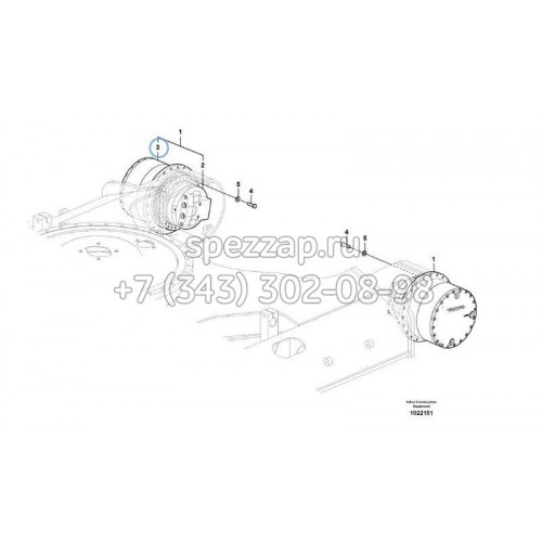VOE14593321, 14593321 Гидромотор хода Volvo